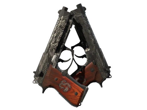 StatTrak™ Dual Berettas | Dualing Dragons (Well-Worn)