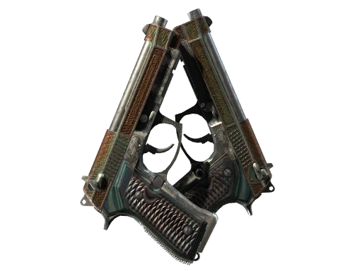 StatTrak™ Dual Berettas | Tread (Battle-Scarred)