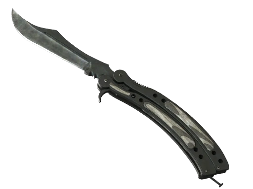 ★ StatTrak™ Butterfly Knife | Black Laminate (Battle-Scarred)