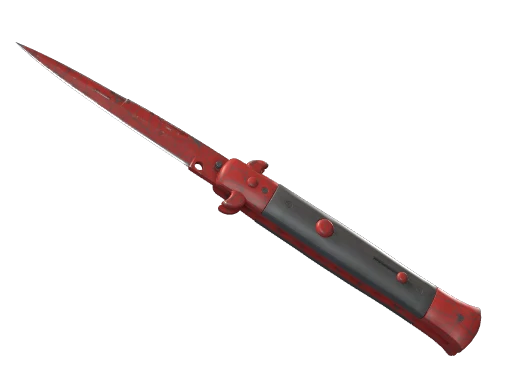 ★ Stiletto Knife | Crimson Web (Well-Worn)